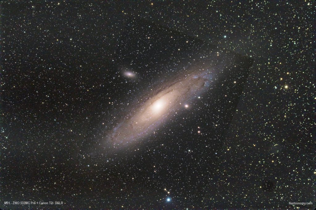 M31 FOV Comparison &#8211; 533MC Pro and Crop Sensor DSLR